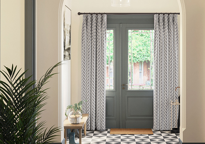 Chevron Stripe, Grey - Made to Measure Curtains - Image 3